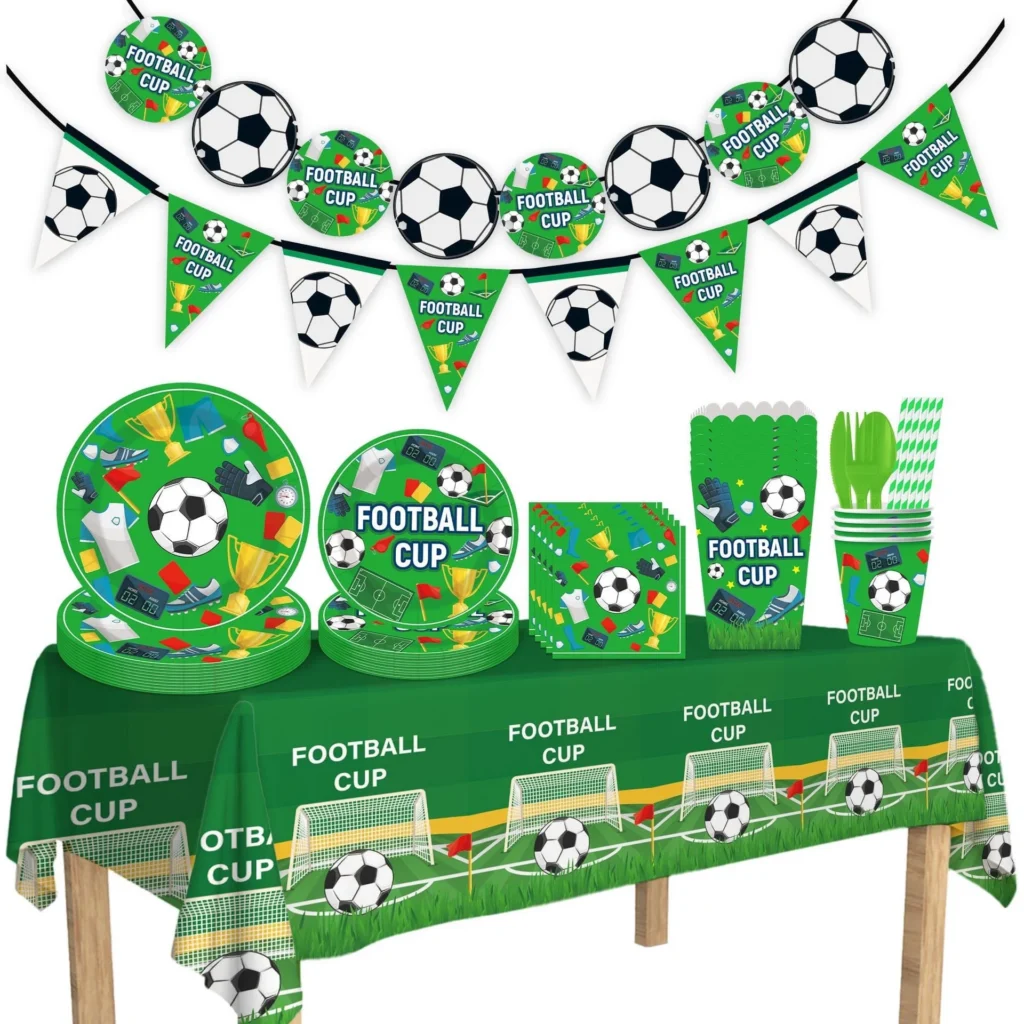 147PCS Football Party Supplies Set Includes Football Dinner Plates Dessert Plates Napkins Football Tablecloth Cups Banners Serves24 Guests Perfect Fo 147PCS Football Party Supplies Set Includes Football Dinner Plates Dessert Plates Napkins Football Tablecloth Cups Banners Serves24 Guests Perfect Fo