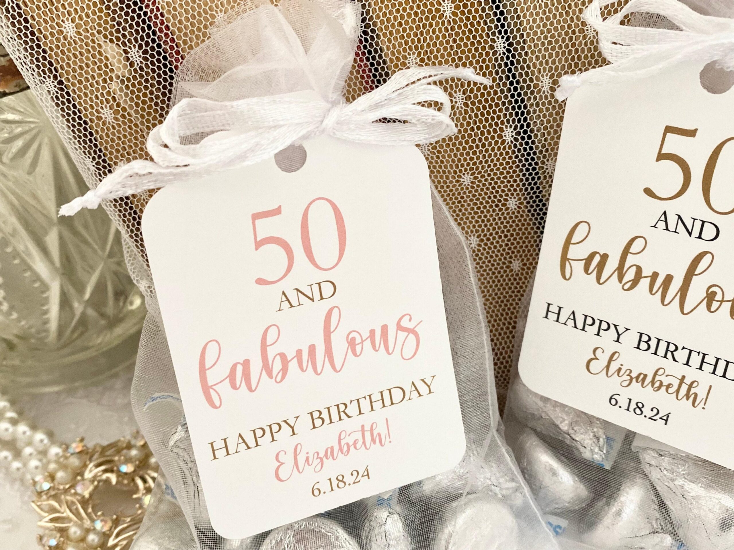 50 And Fabulous Birthday Favor Bags 50th