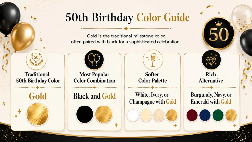 50th Birthday Colors Black Gold Party Ideas 50th Birthday Colors Black Gold Party Ideas
