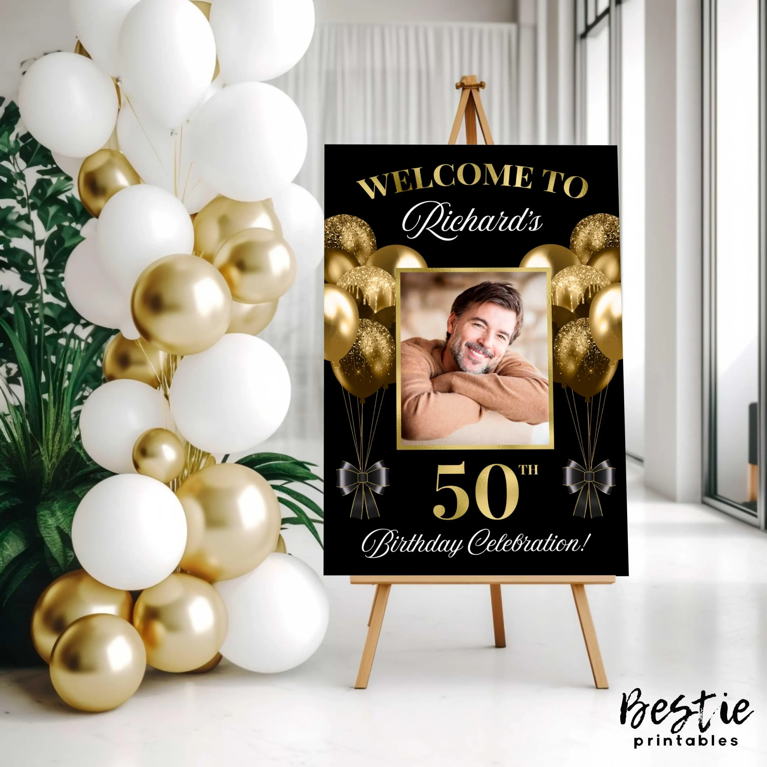 50th Birthday Welcome Sign Photo Any Age