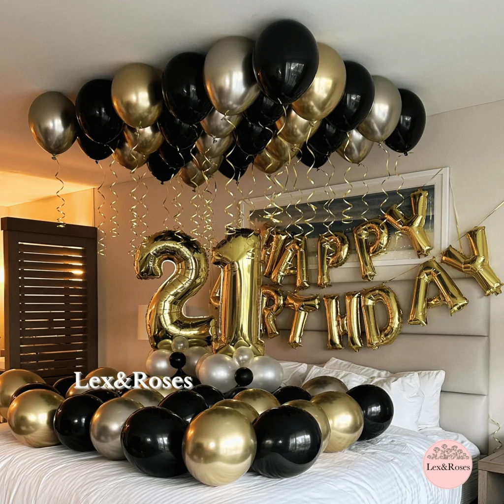 Birthday Room Decor Hot Pink Gold Copy