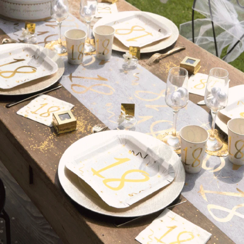 Chemin De Table Anniversaire Or 30 Ans