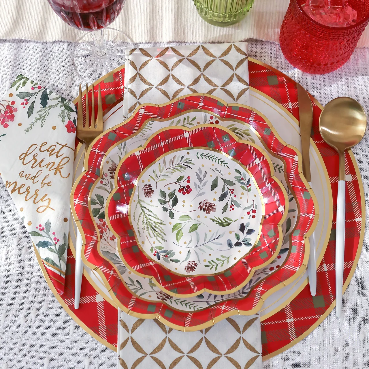 Christmas Tableware Set Set 16 Guests
