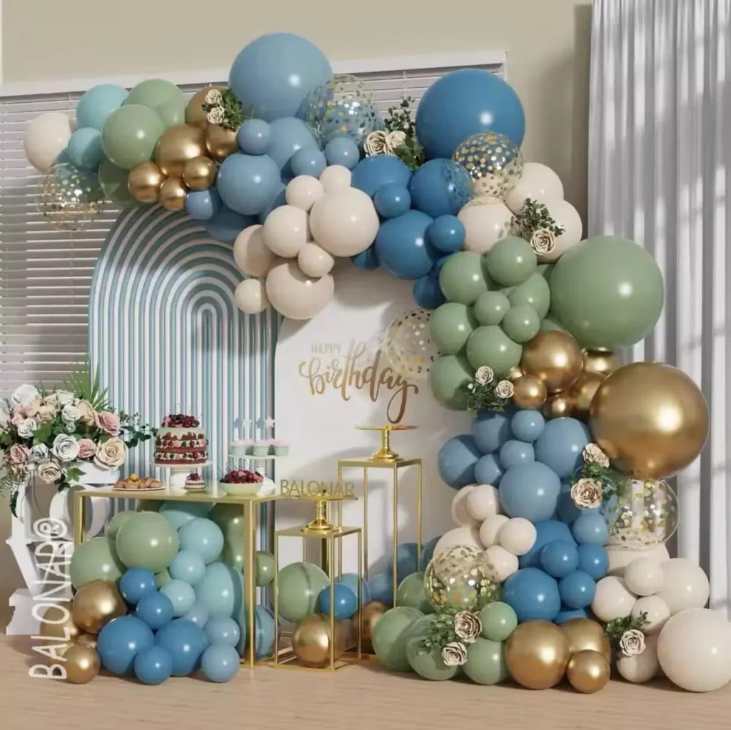 Dusty Blue Green Balloon Garland Kit Dusty Blue Green Balloon Garland Kit