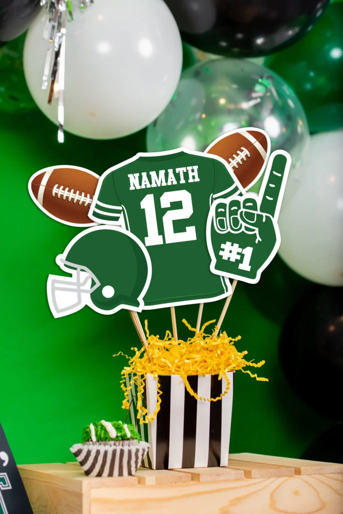 Editable Football Centerpieces In Bright Editable Football Centerpieces In Bright