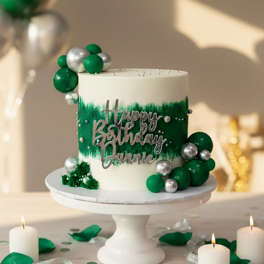 Esmerald Green Cake