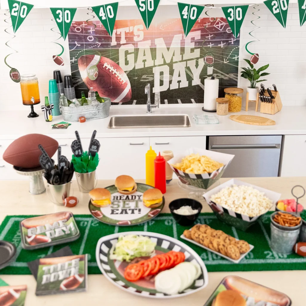 Go Fight Win Football Melamine Round Platter Go Fight Win Football Melamine Round Platter
