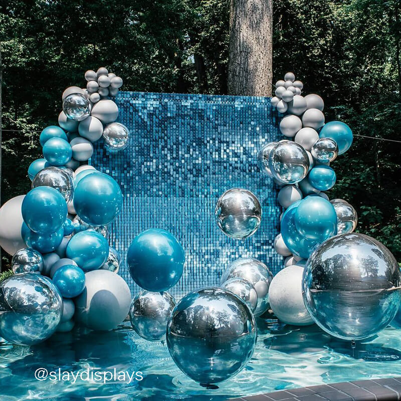 Lake Blue Shimmer Wall Panels Easy Setup Wedding Event Theme Party Decorations Lake Blue Shimmer Wall Panels Easy Setup Wedding Event Theme Party Decorations