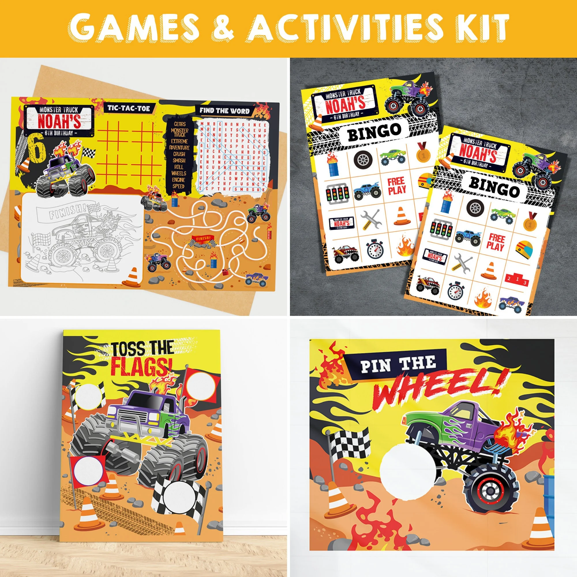 Monster Truck Party Games Party