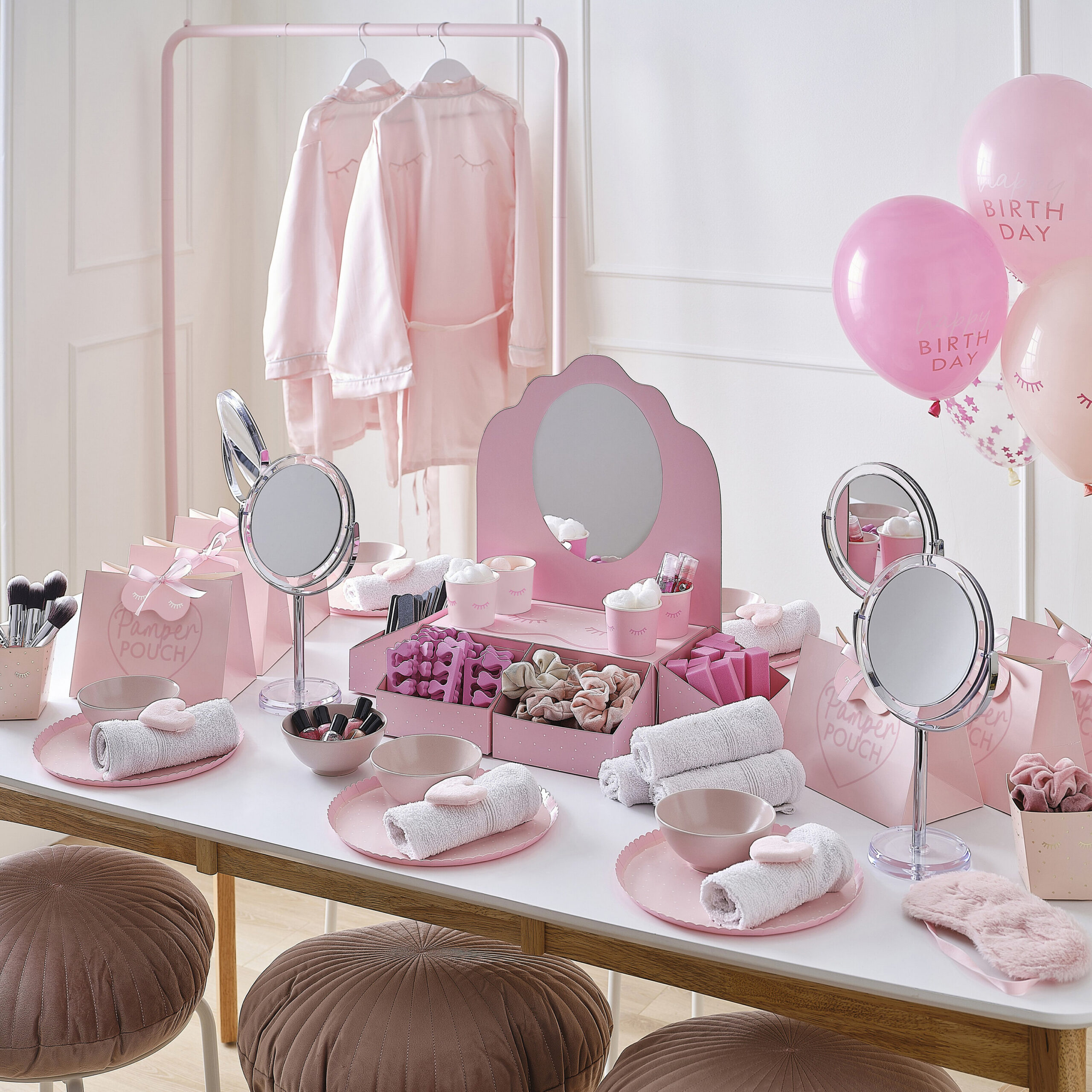 Pamper Party Station Pink Treat Stand