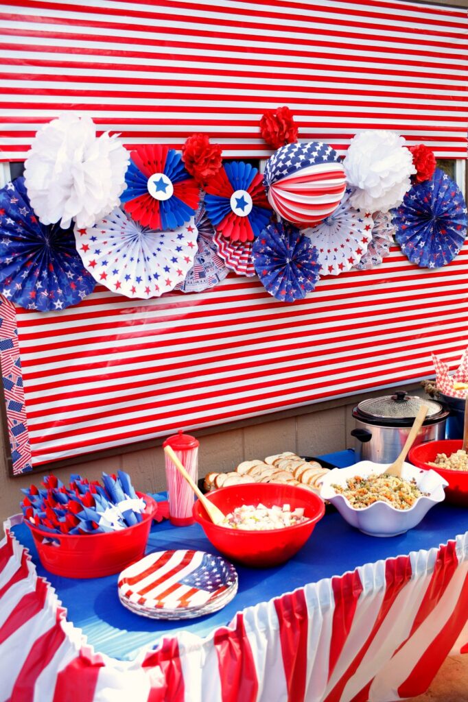Patriotic Red White And Blue Party