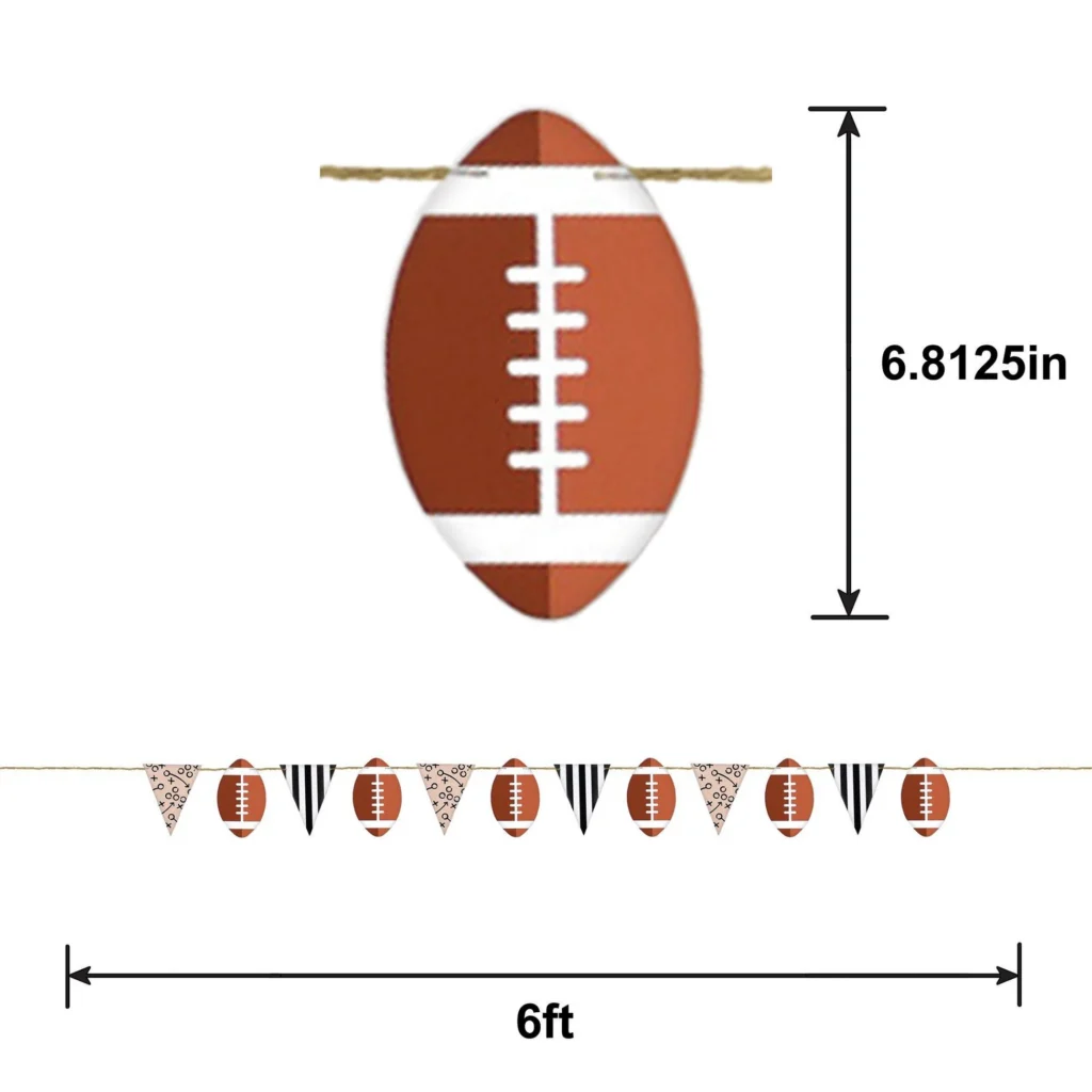 Ready Set Football Cardstock Foil Banner Set 2pc 6ft Ready Set Football Cardstock Foil Banner Set 2pc 6ft
