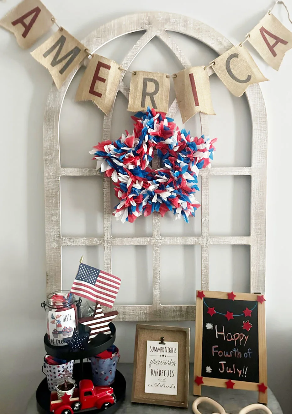 Red White And Blue Wreath