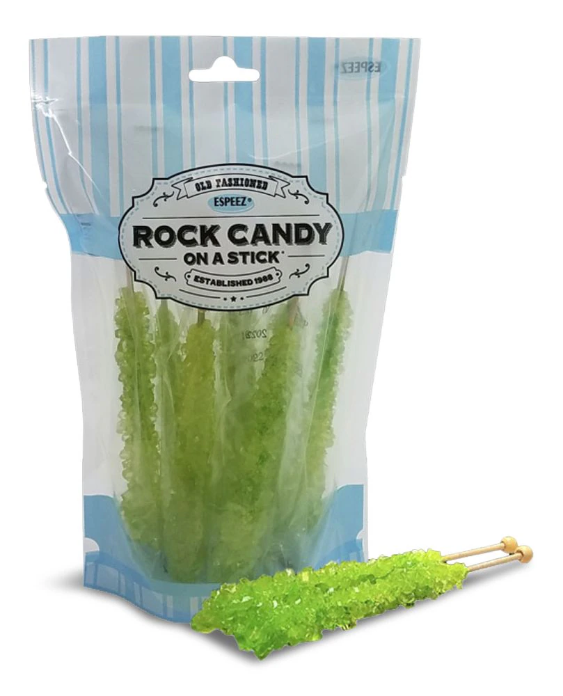 Rock Candy Crystal Stick Watermelon Green 8 Pk Hard Candy For Birthday Party Favour Candy Buffet Sticks 8454437p