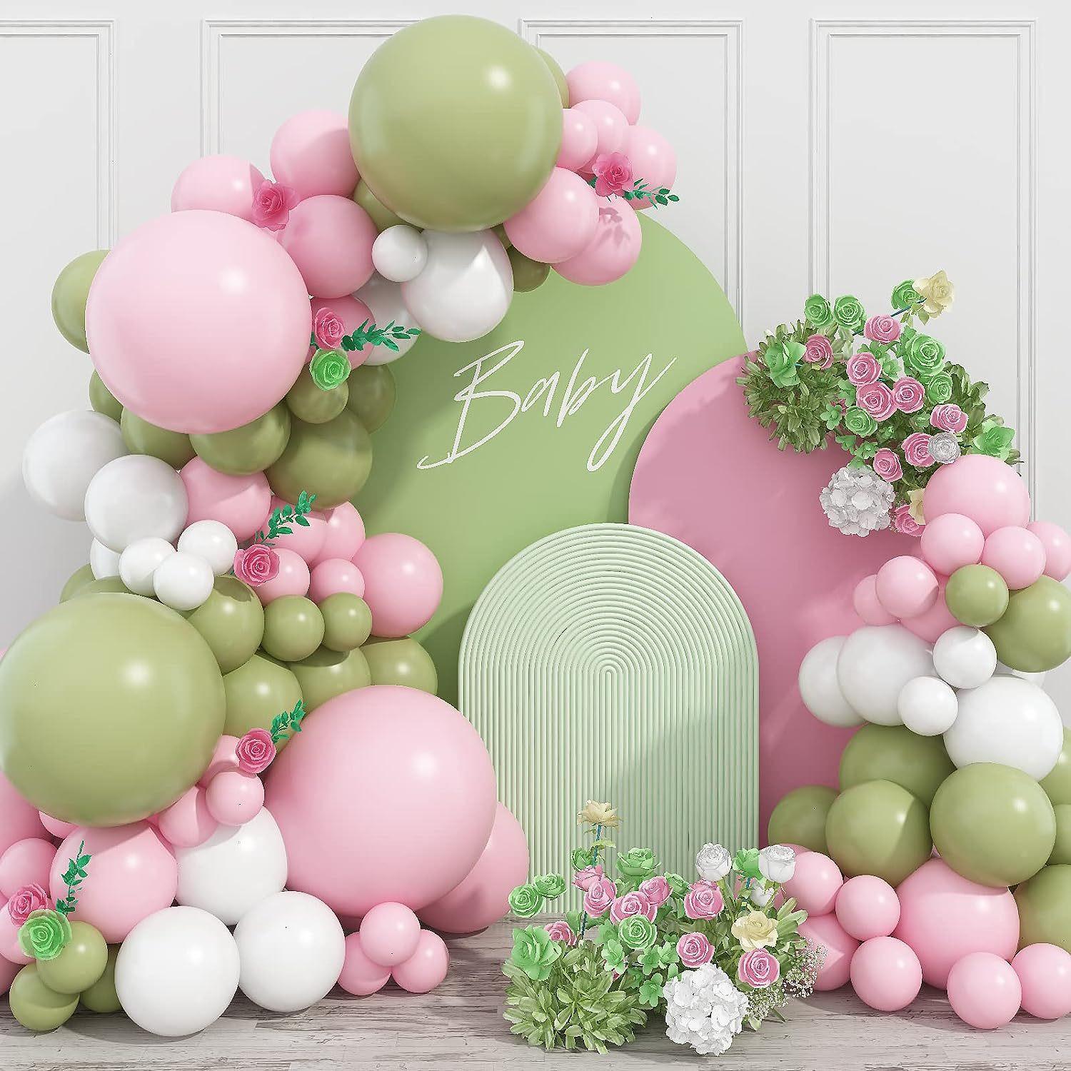 Sage Green And Blush Pink Balloon