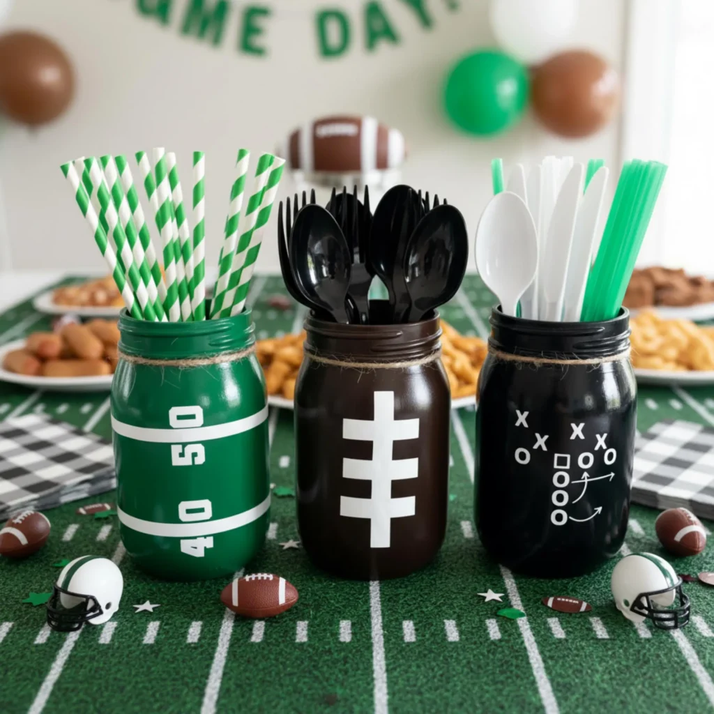 Set Of 3 Football Theme Mason Jar Game Set Of 3 Football Theme Mason Jar Game