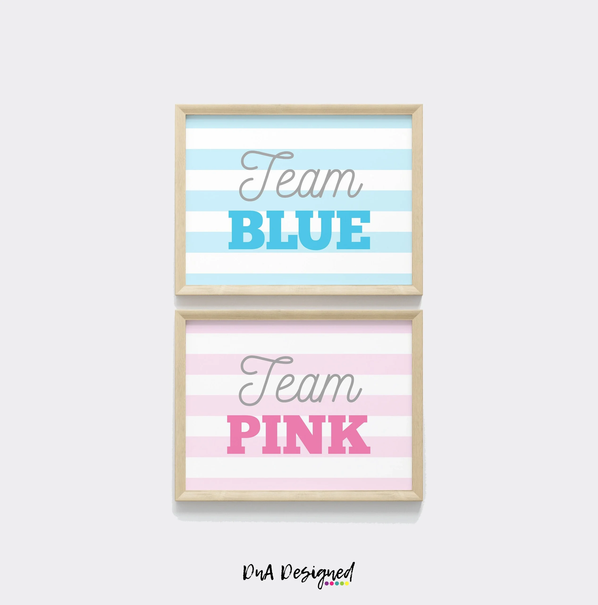 Team Blue Or Team Pink Digital Prints