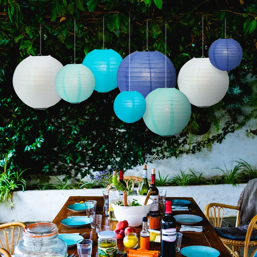 Ultimate 20pc Sky Blue Variety Paper Lantern Pack Assorted Sizes Ultimate 20pc Sky Blue Variety Paper Lantern Pack Assorted Sizes