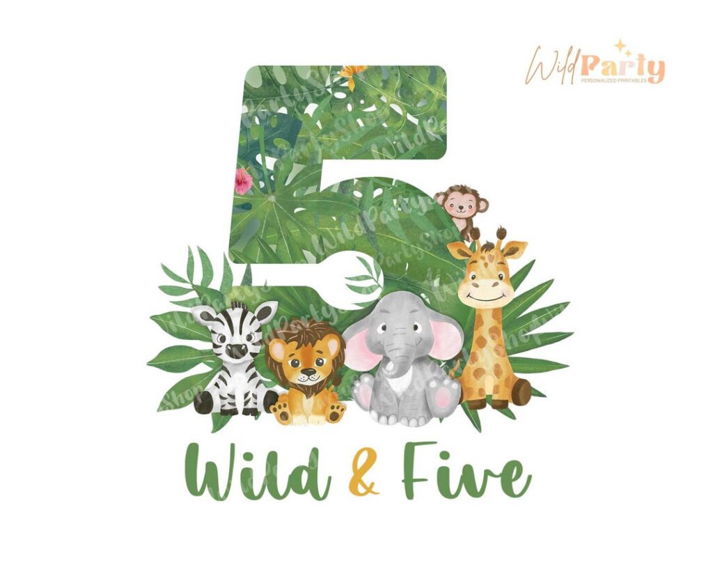 Wild And Five Safari Animals 5th Wild And Five Safari Animals 5th